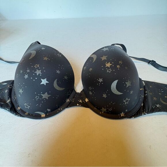 Victoria's Secret Perfect Shape Gray Bra with Star and Moon Pattern Size 34B - Picture 6 of 6